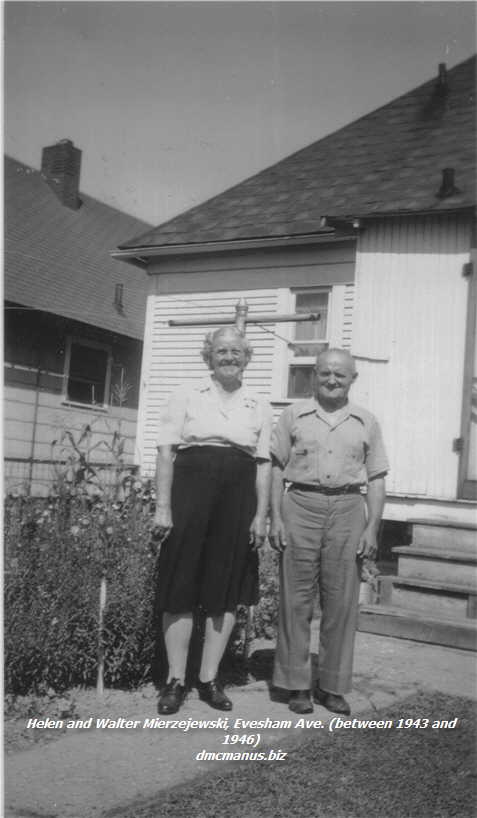 Helen and Walter Mierzejewski, Evesham Ave. between 1943 - 1946