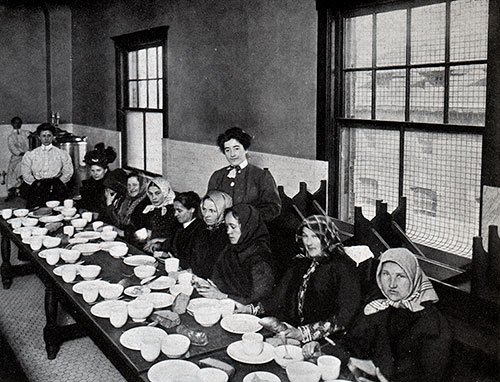 Immigrant Meals at Ellis Island, 1920s