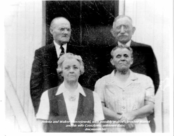 Water and Helen Mierzejewski, possibly with Walter's brother, Marcel and his wife, Czeszlawa, unknown date