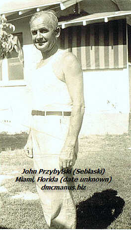 John Przybylski (Seblaski) portrait, Miami, Florida, date unknown