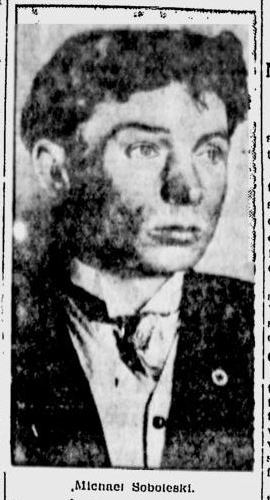 Michael Soboleski portrait printed in Toledo News Bee 1921