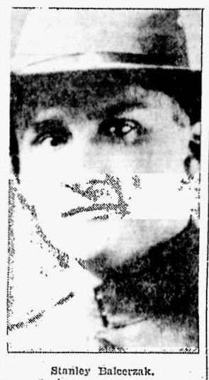 Stanley Bacerzak portrait printed in News Bee 4 June 1919
