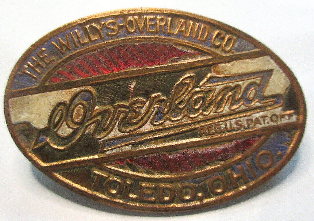 Overland Nameplate from about 1912-1919