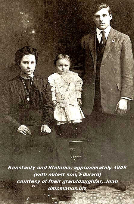 Konstanty and Stefania with son Edward (eldest) about 1909