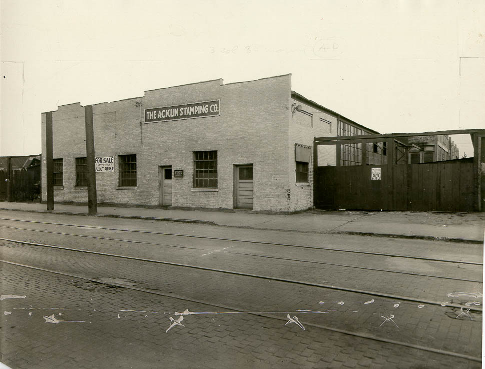 Original Acklin Stamping Plant, Dorr Street, 1925